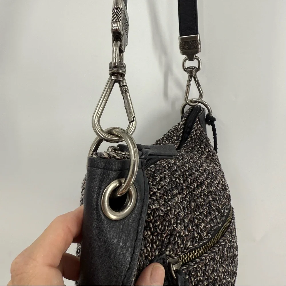 The Sak Indio Crochet : black /white Urban Static Hobo Shoulder Bag